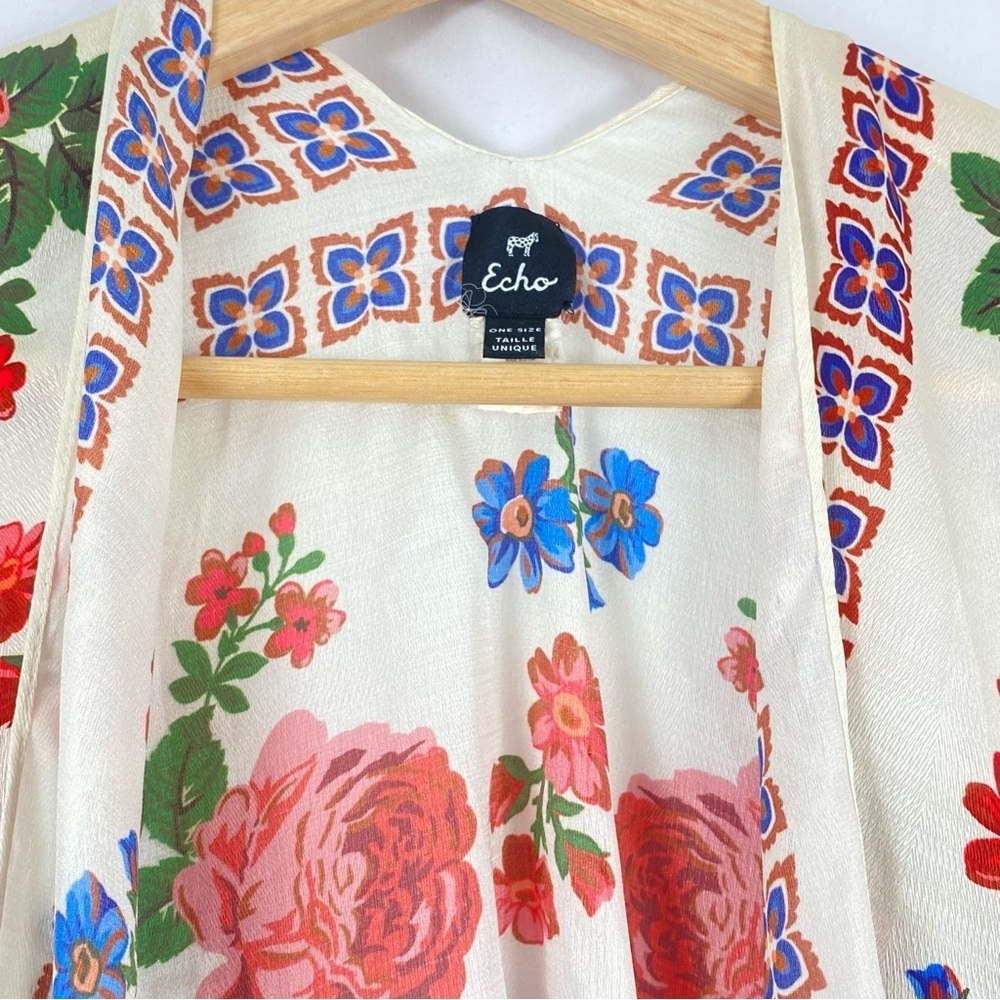 Echo Women’s Floral One Size Kimono Coverup - Picture 16 of 16